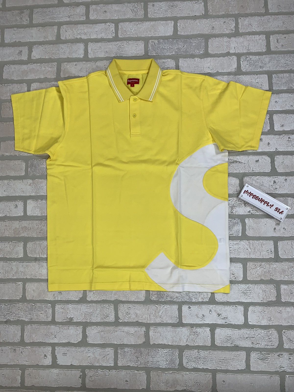 Supreme Supreme S logo Polo Yellow | Grailed 