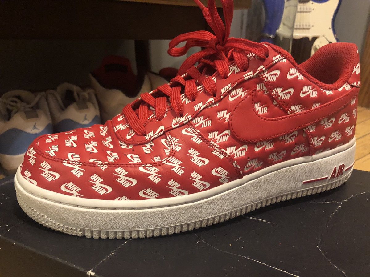 Nike Nike Air Force 1 Air Emblazoned Red Grailed