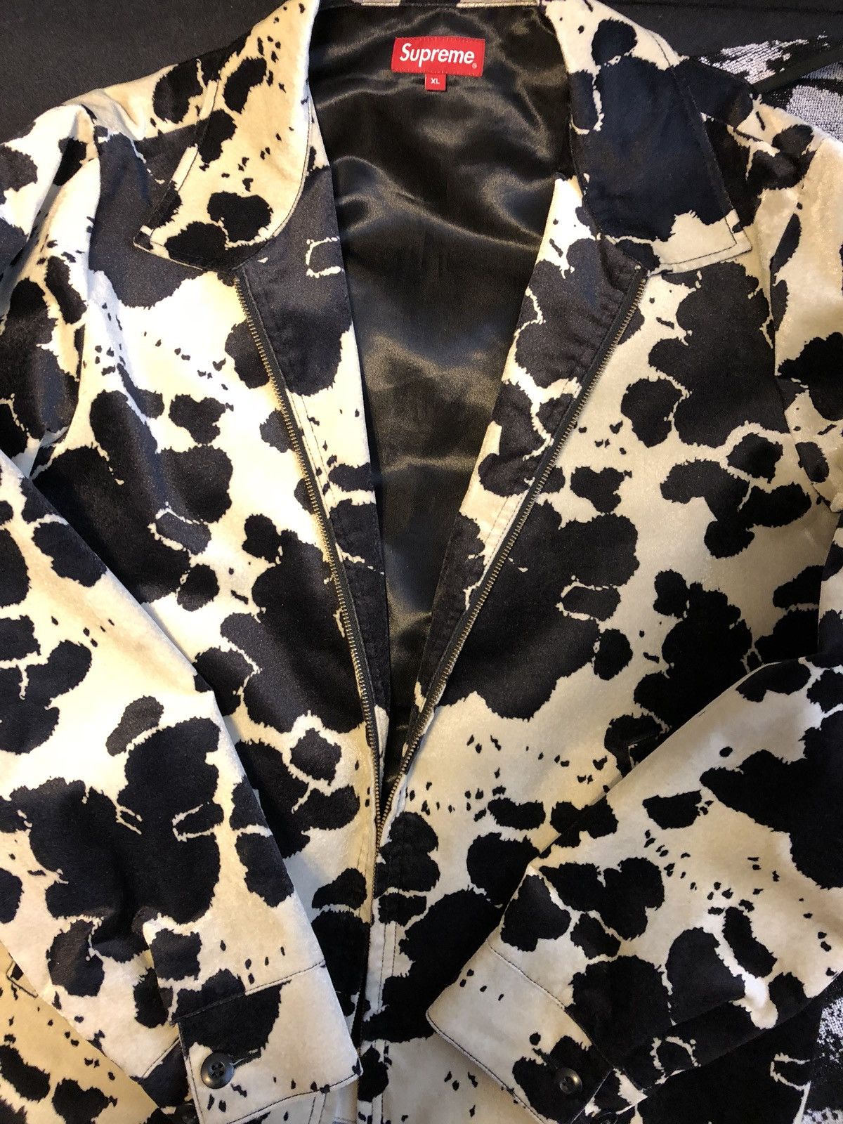 Supreme Supreme Velveteen Work Jacket in Cow Print | Grailed