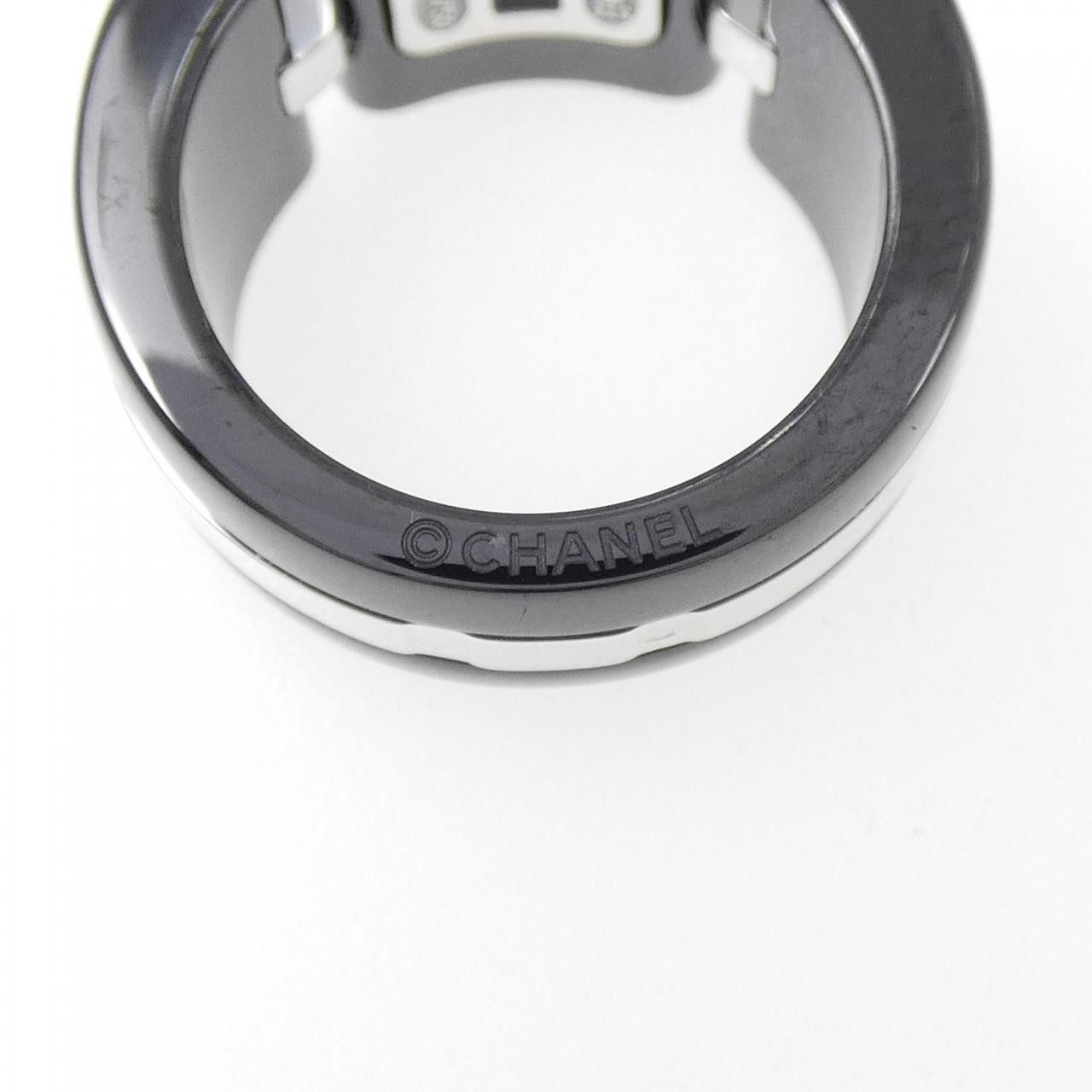 Chanel Chanel Chanel Ultra Collection 18K White Gold Ceramic Diamond Ring Size 9.5 Precious Metal Ring J3879 DUTY FREE for USA Size ONE SIZE - 4 Thumbnail