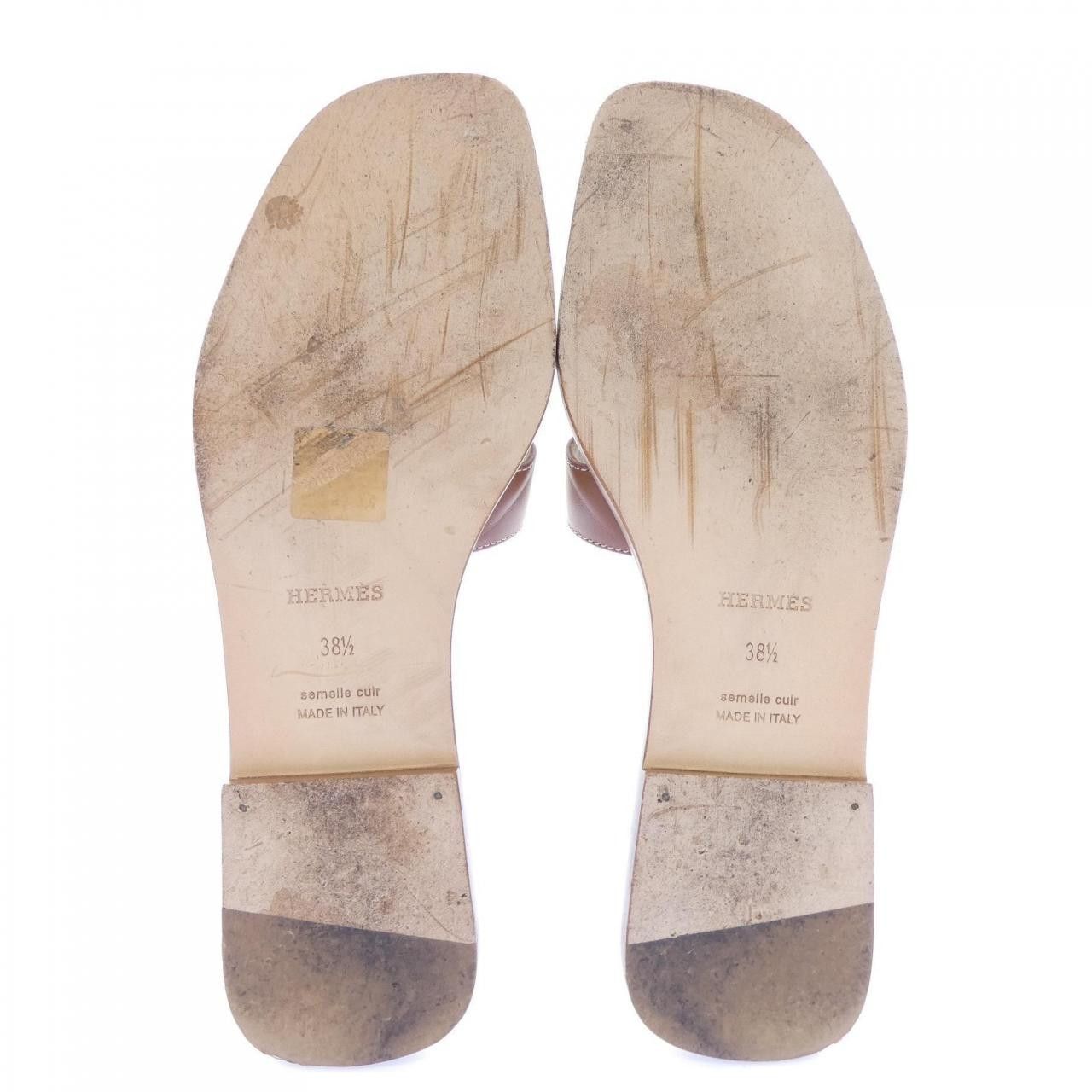 Hermes Sandals Oran Calf Hermes Hermes Oran Box Calf Sandals Leather Shoes DUTY FREE  main image 2