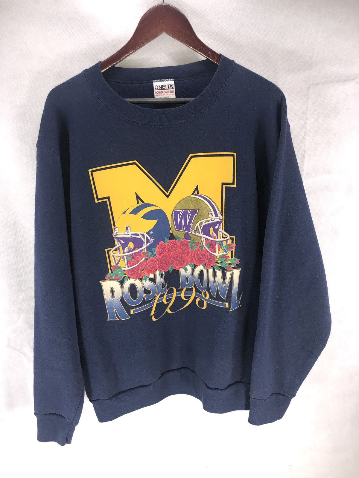 Vintage Vintage Michigan Wolverines Rose Bowl Crewneck Sweater 90s Size US L / EU 52-54 / 3 - 1 Thumbnail