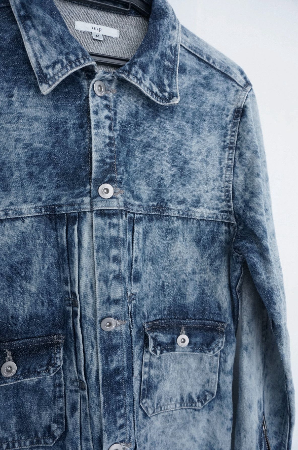 Japanese Brand IMPROVES.INC Japan Stone Wash Blue Denim Jacket Size US XS / EU 42 / 0 - 9 Thumbnail