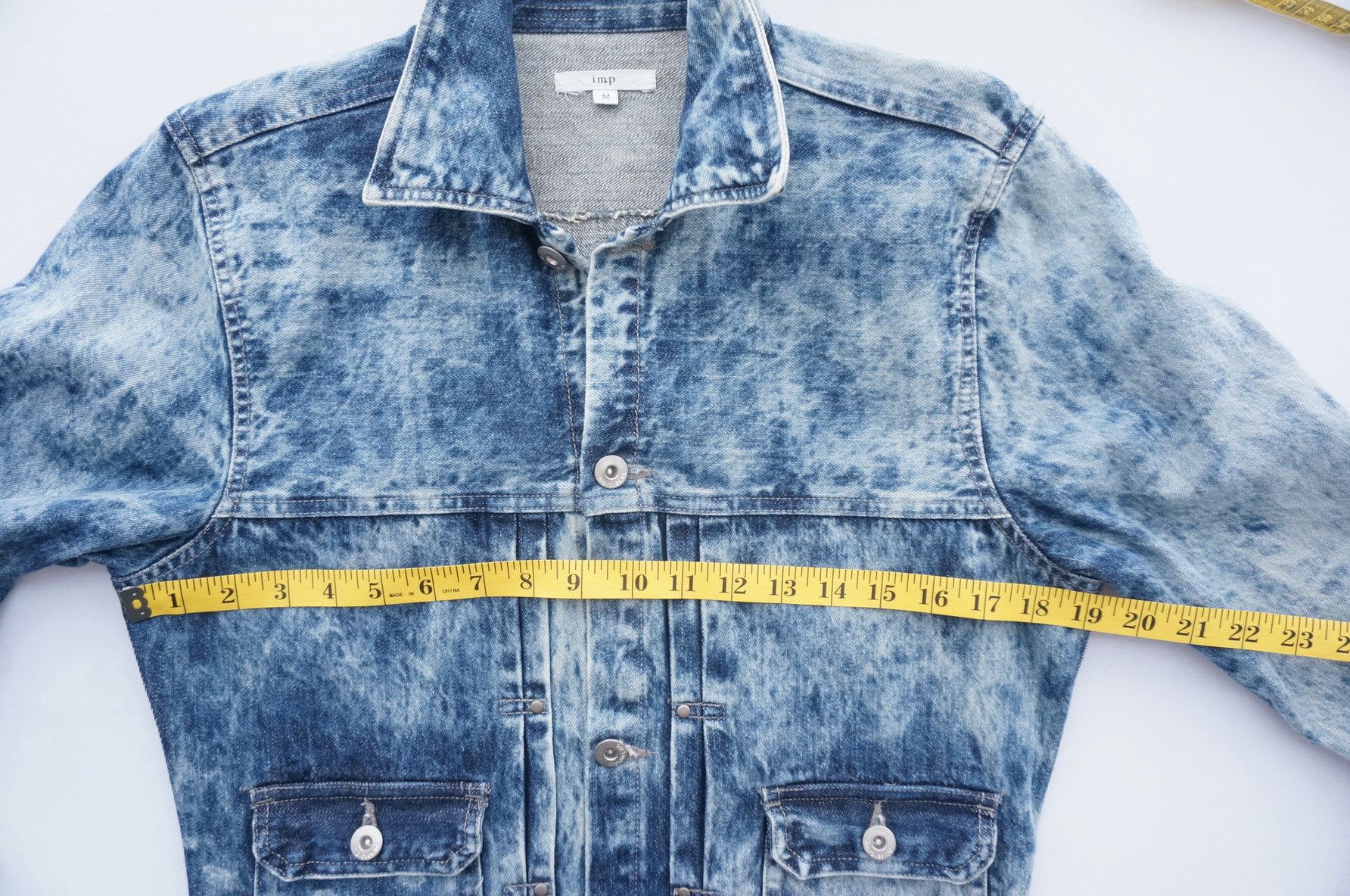 Japanese Brand IMPROVES.INC Japan Stone Wash Blue Denim Jacket Size US XS / EU 42 / 0 - 15 Thumbnail