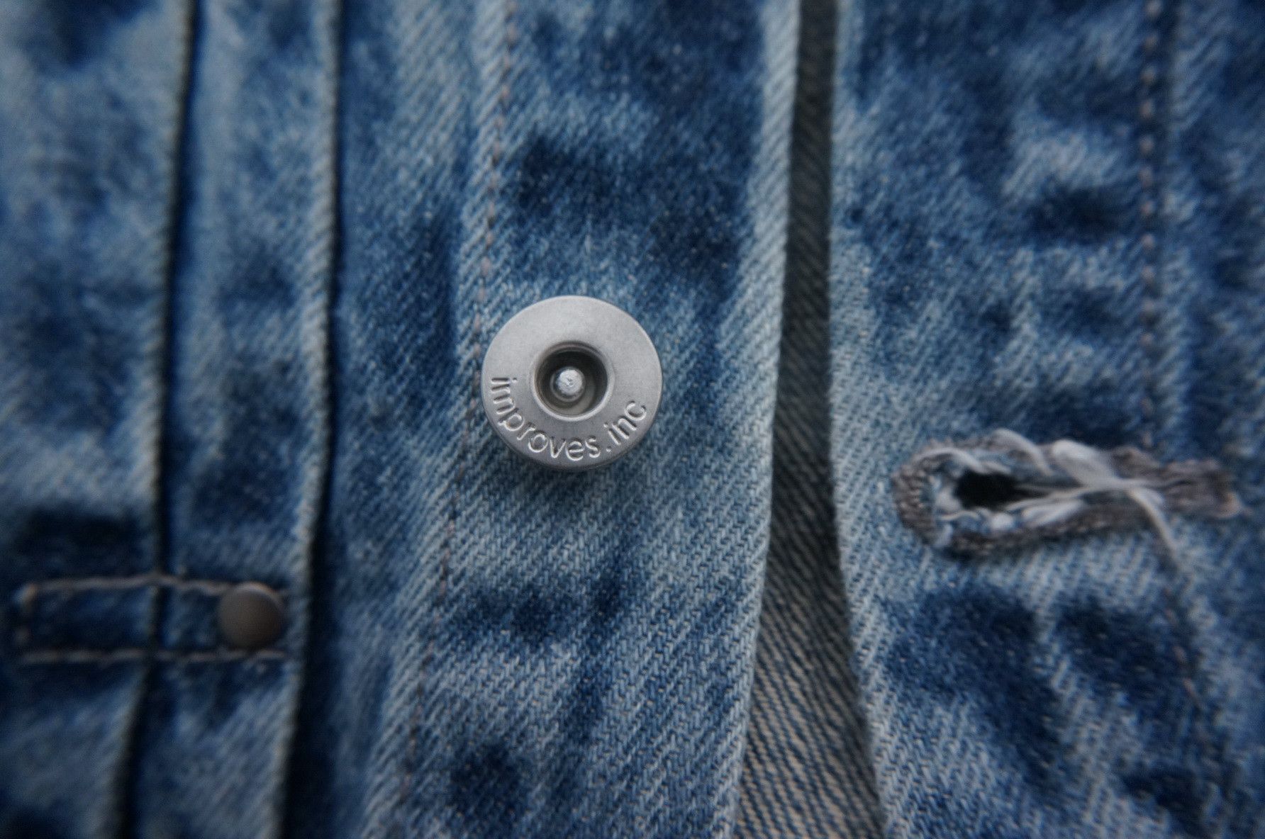 Japanese Brand IMPROVES.INC Japan Stone Wash Blue Denim Jacket Size US XS / EU 42 / 0 - 14 Thumbnail