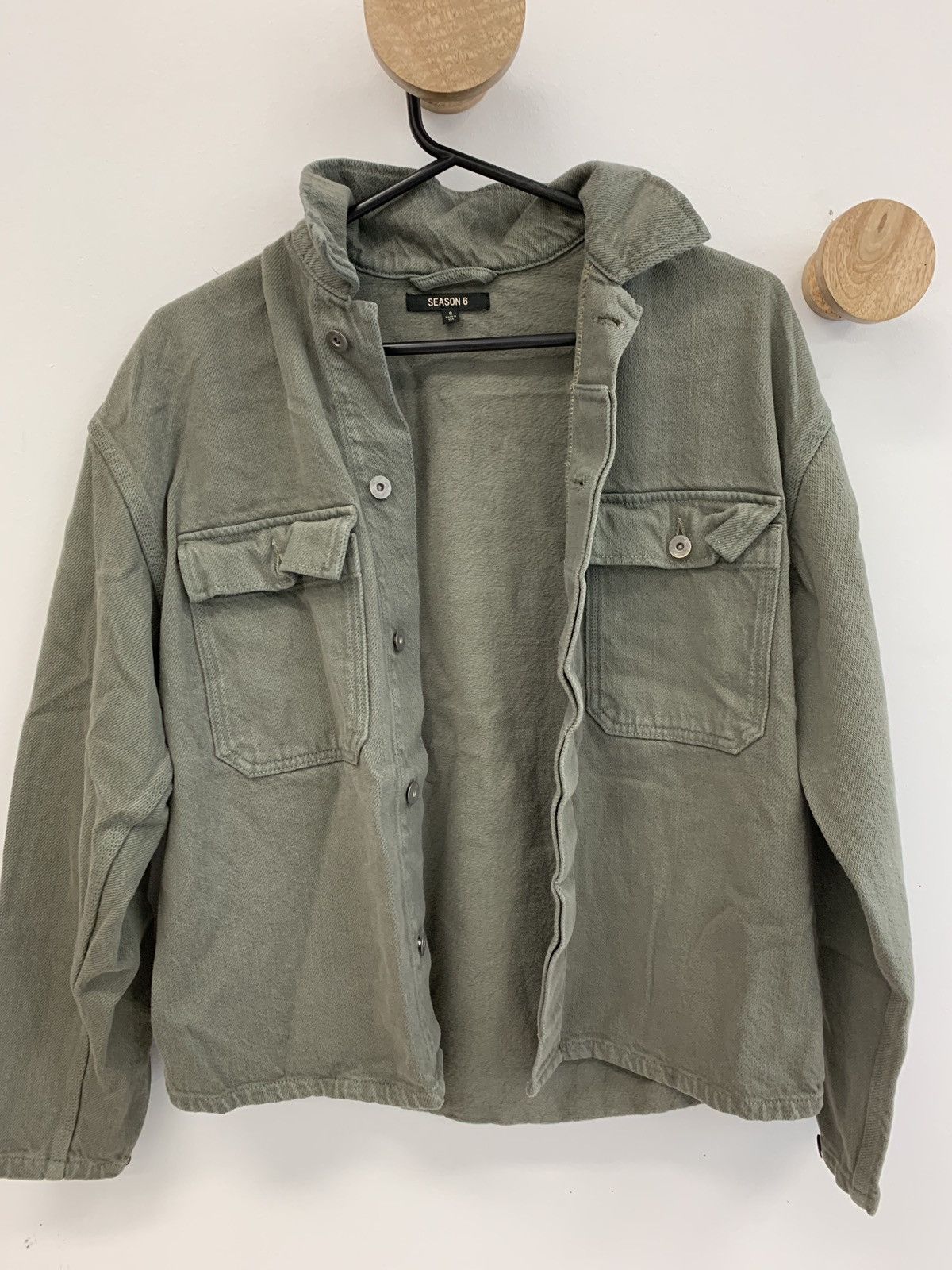 image of Yeezy Season 6 Sage Green Workwear Work Shirt, Men's (Size Small)