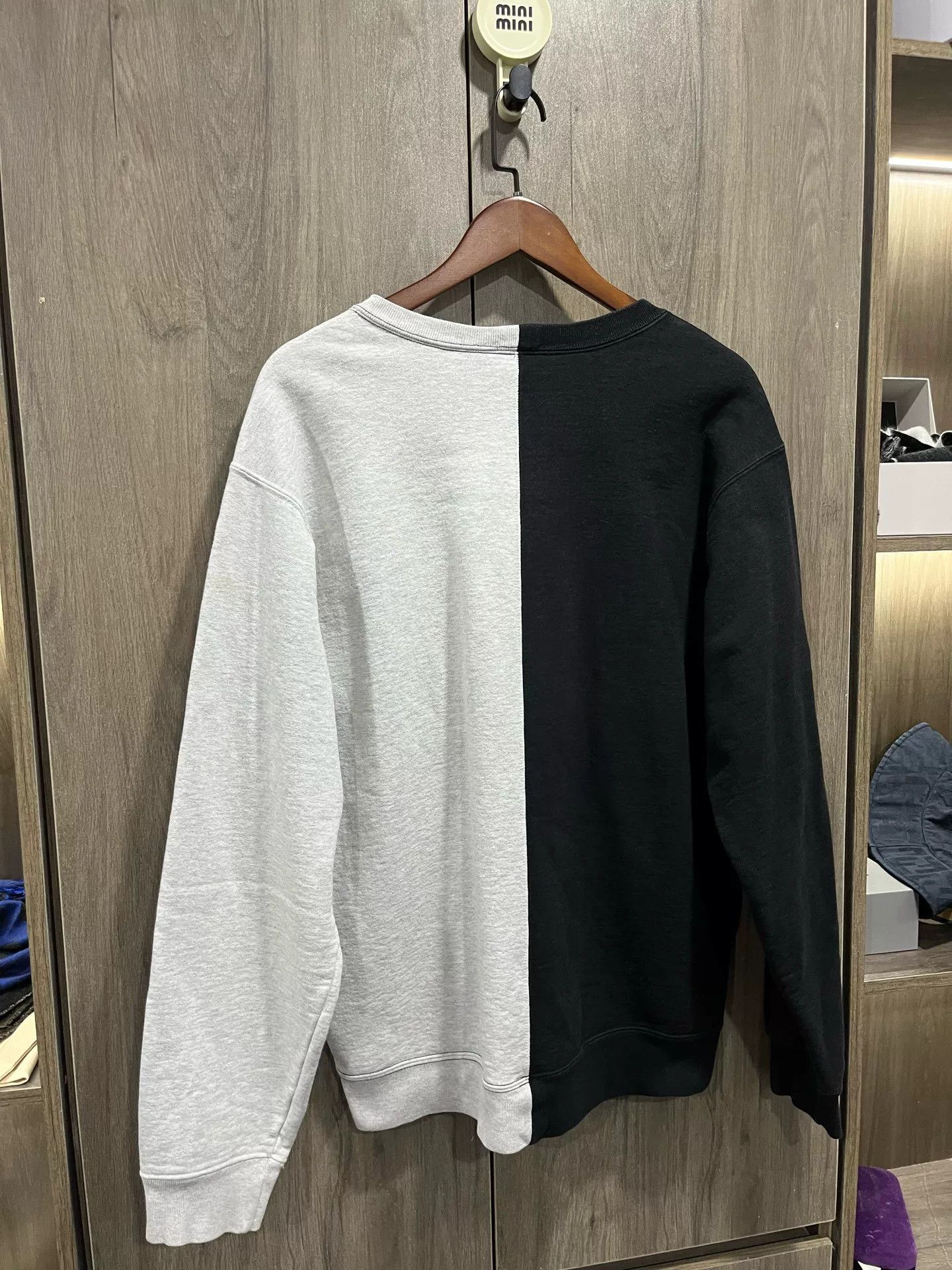 Supreme Black White Split Sweatshirt