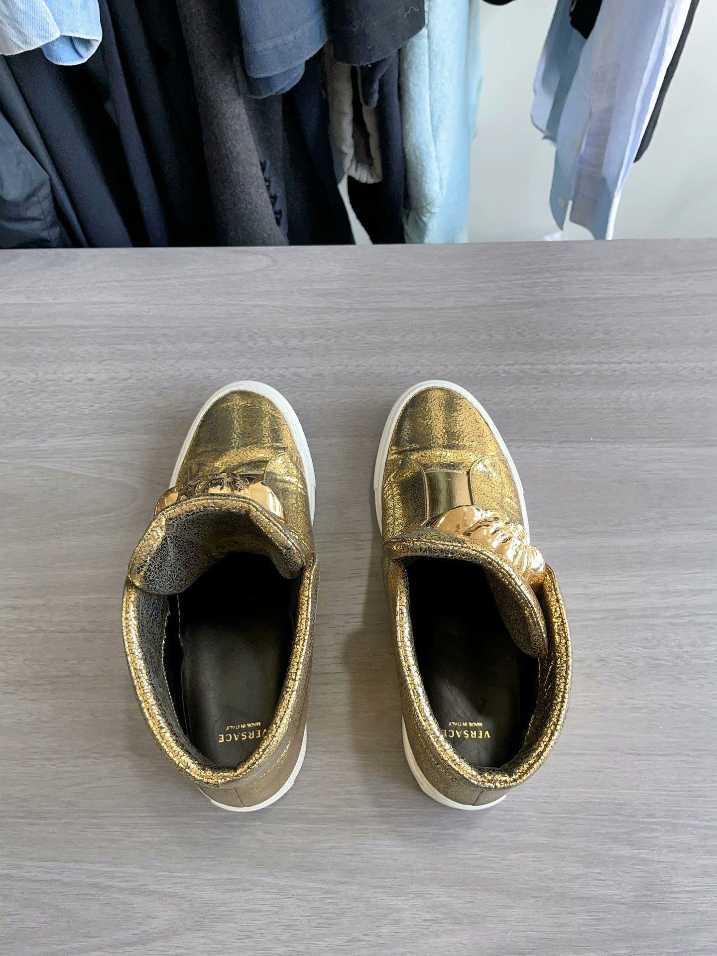 たこわさ VERSACE Kangaroo Leather Shoes Size 38.5
