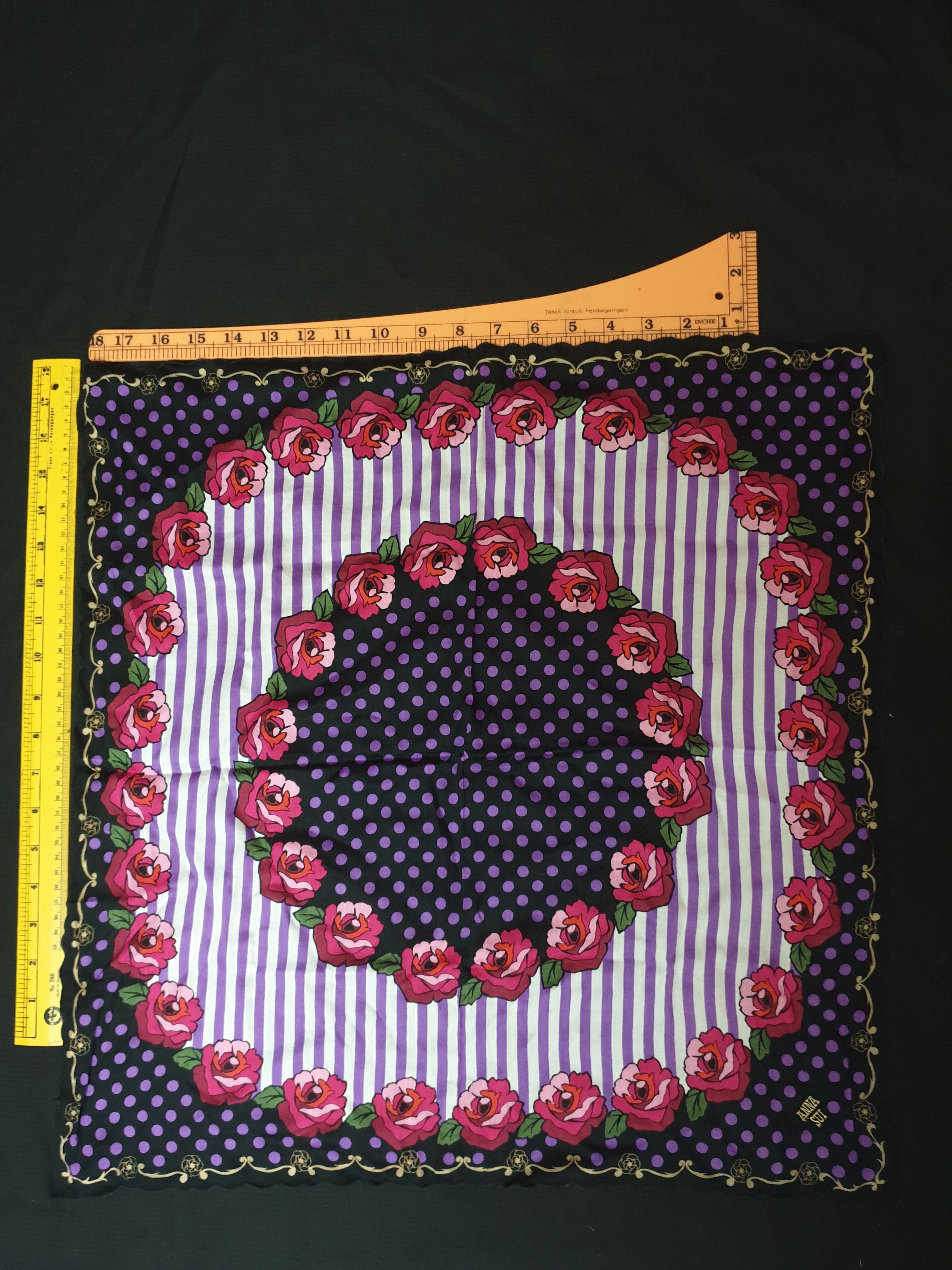 Anna Sui Handky bandana Anna Sui floral polkadot stripe beautiful Size ONE SIZE - 3 Thumbnail