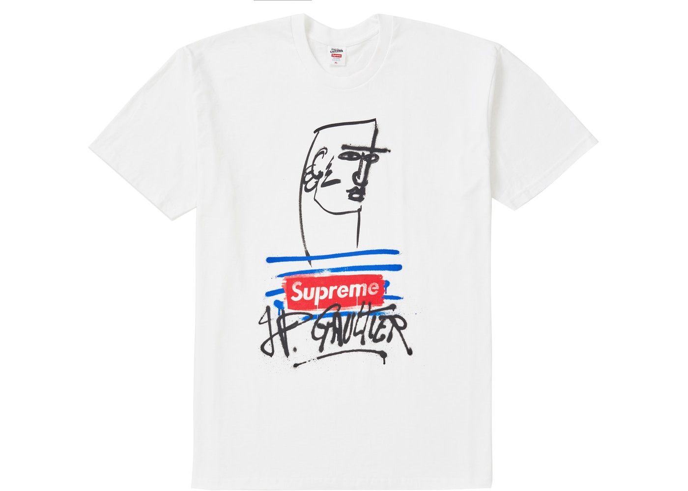 Jean Paul Gaultier Supreme Supreme JPG Bogo Tee White Grailed