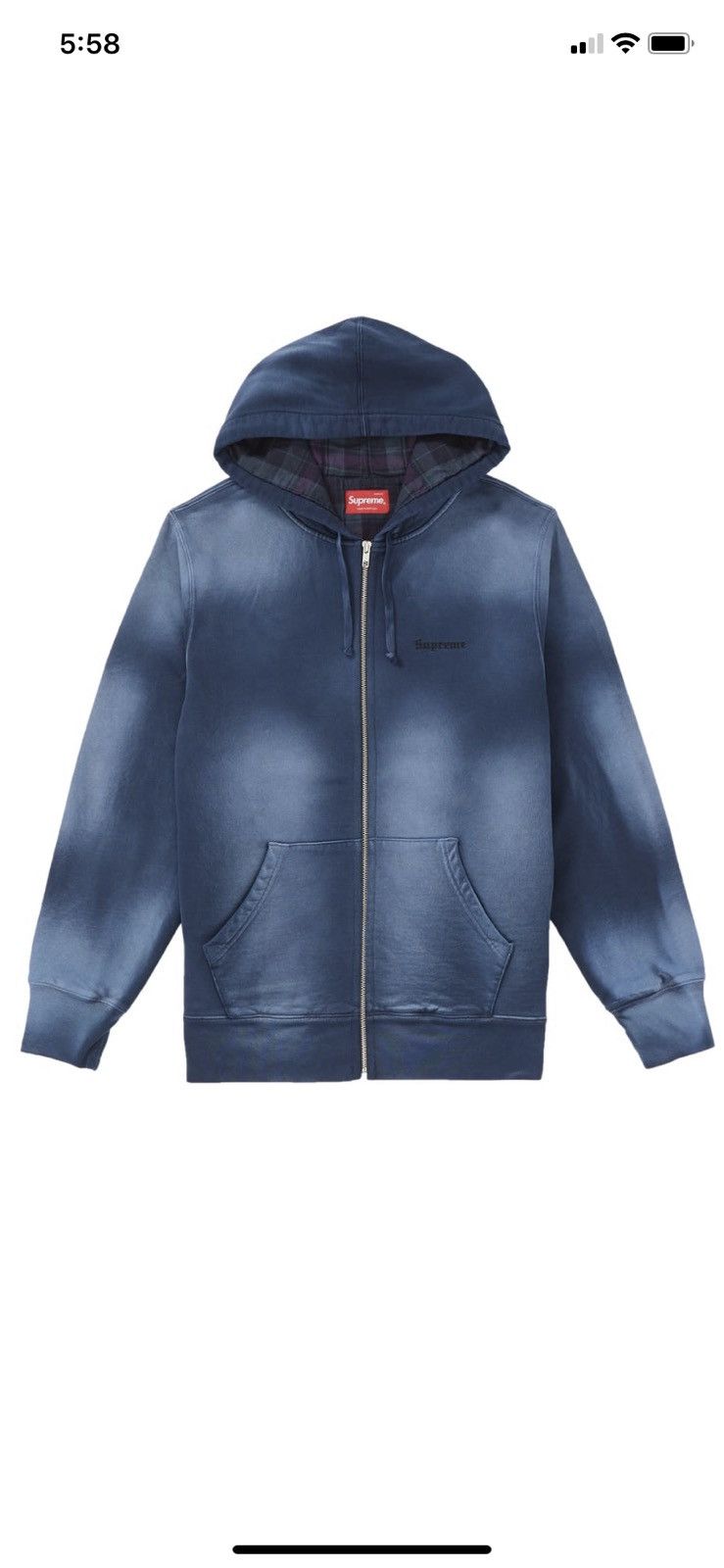 Supreme bleached zip up sweatshirt store