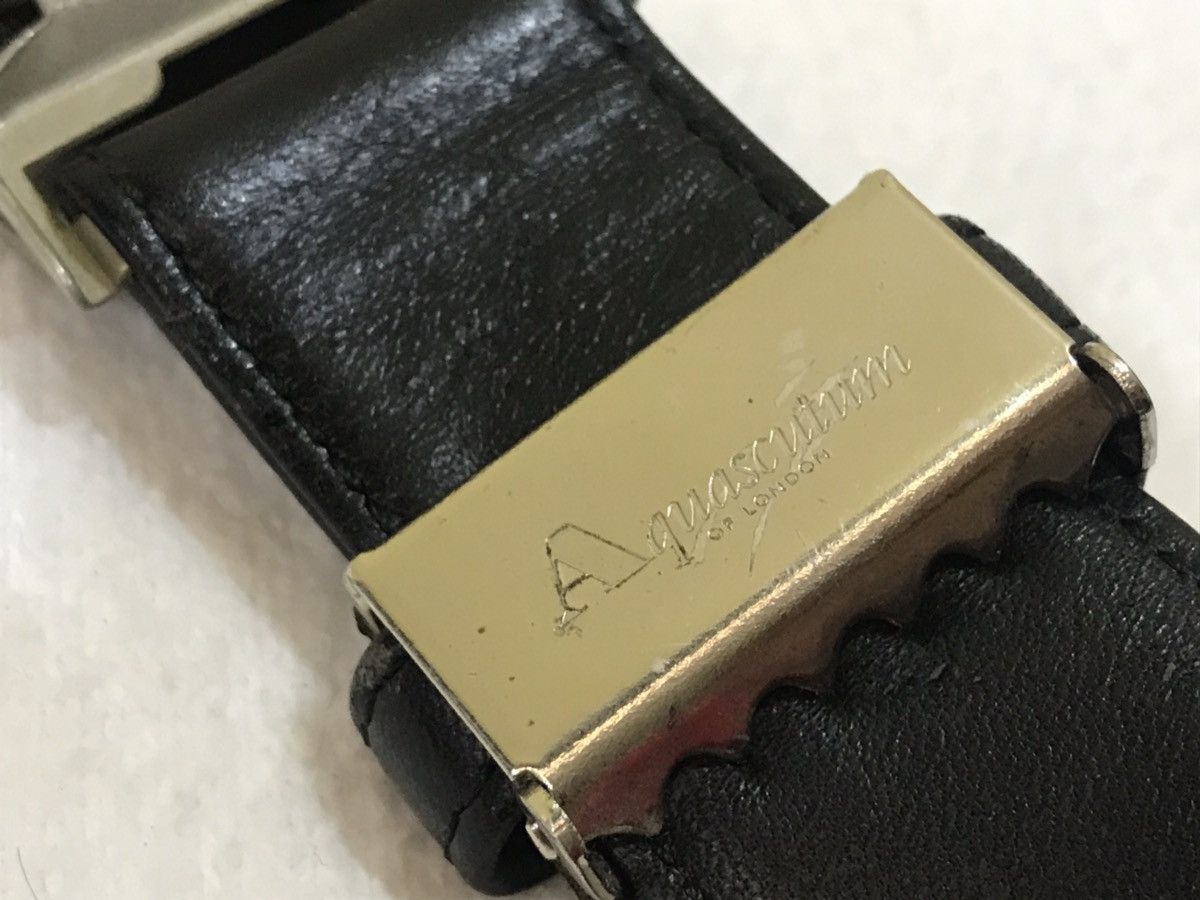 Aquascutum AQUASCUTUM LONDON LEATHER BELT VINTAGE Size 44 - 3 Thumbnail