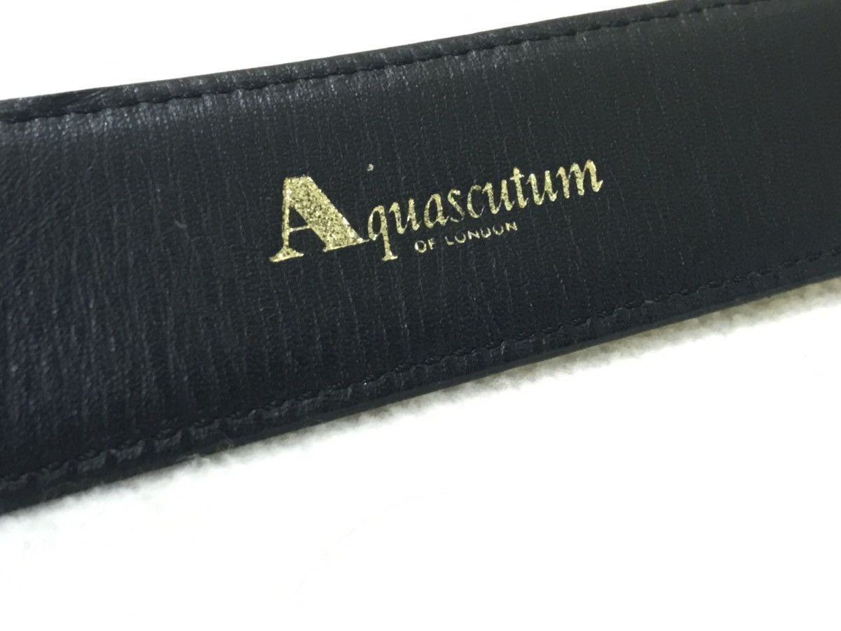Aquascutum AQUASCUTUM LONDON LEATHER BELT VINTAGE Size 44 - 4 Thumbnail
