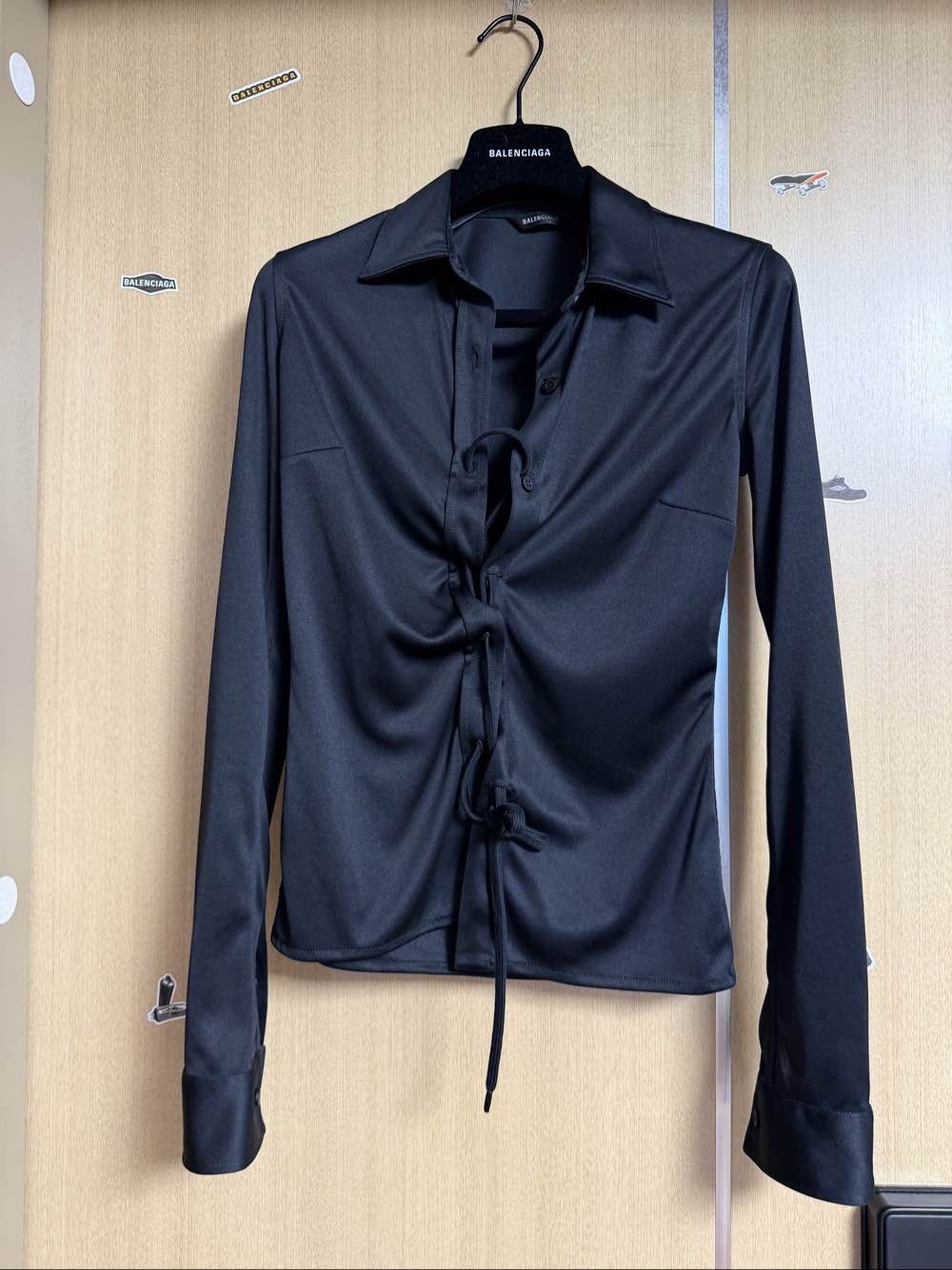 Balenciaga Balenciaga Tie-Front Shirt Size 36 | Grailed