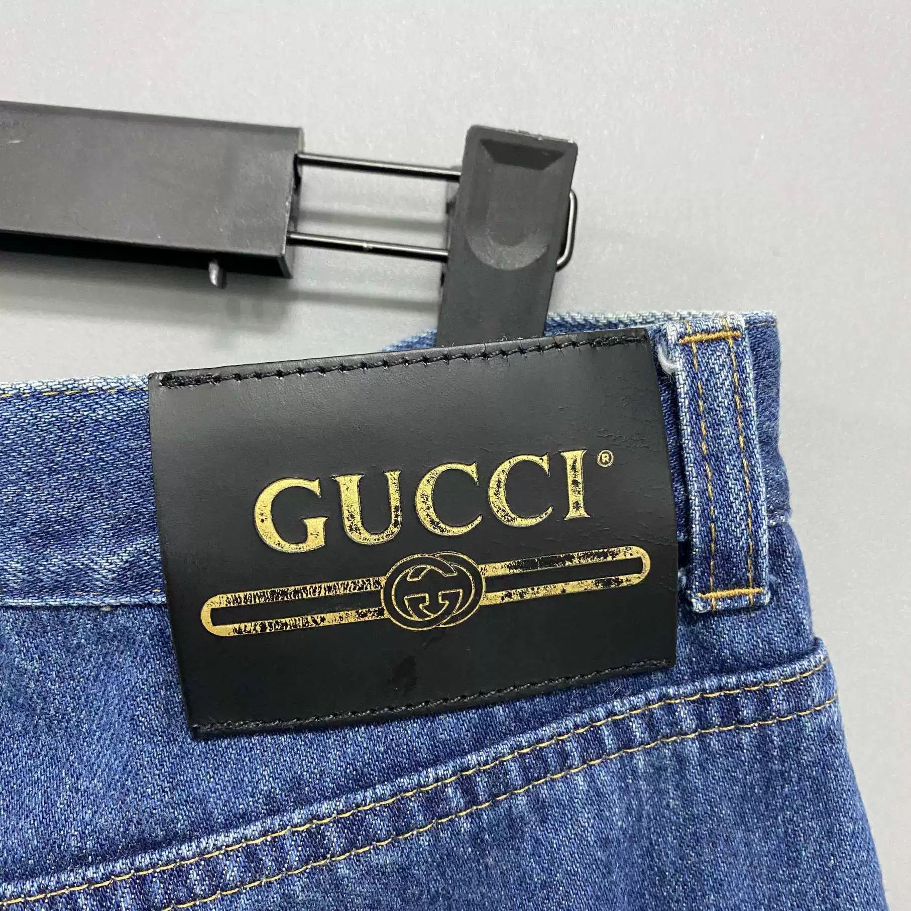 Gucci Horsebit Belt Logo Jeans