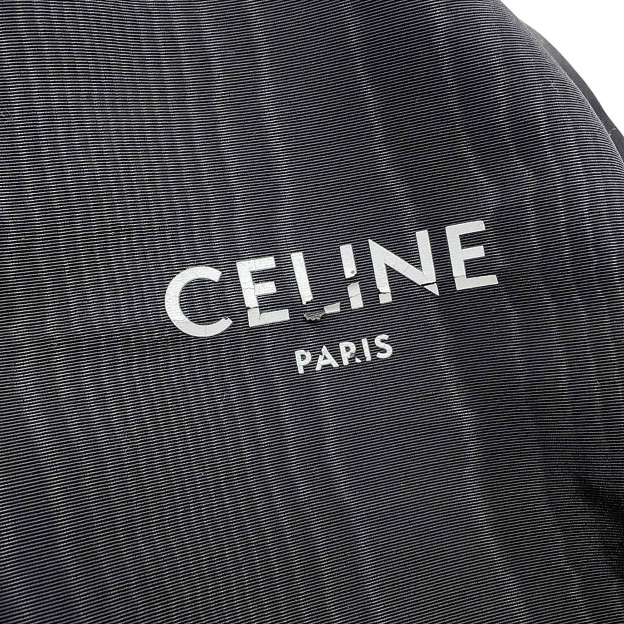 Celine Celine Triomphe Flap Shoulder Bag, Leather, 111592ETH, Black, Handbag Size ONE SIZE - 11 Thumbnail