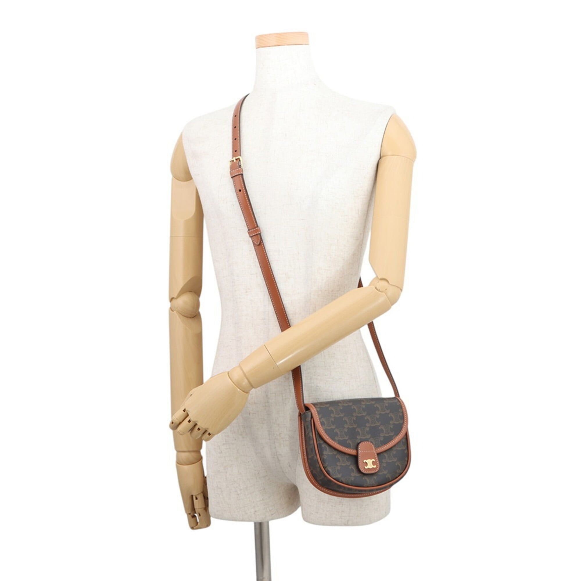 Celine Celine Shoulder Bag Mini Besace Triomphe 196702BZJ.04LU CELINE Handbag Pouch Size ONE SIZE - 4 Thumbnail
