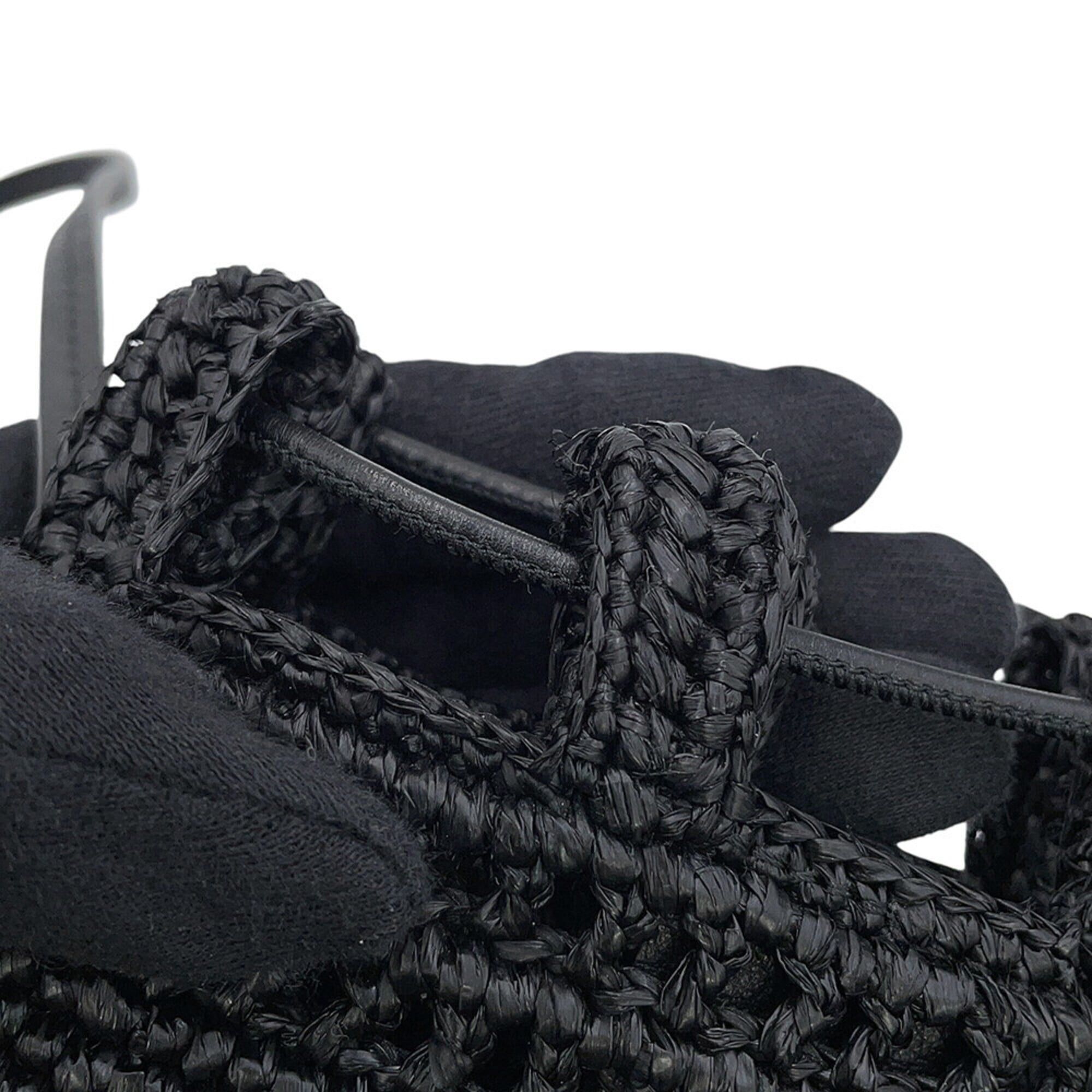 Loewe Loewe Shoulder Bag, Drawstring Pocket, Raffia, C756PHPX05, Black, Handbag Size ONE SIZE - 8 Thumbnail