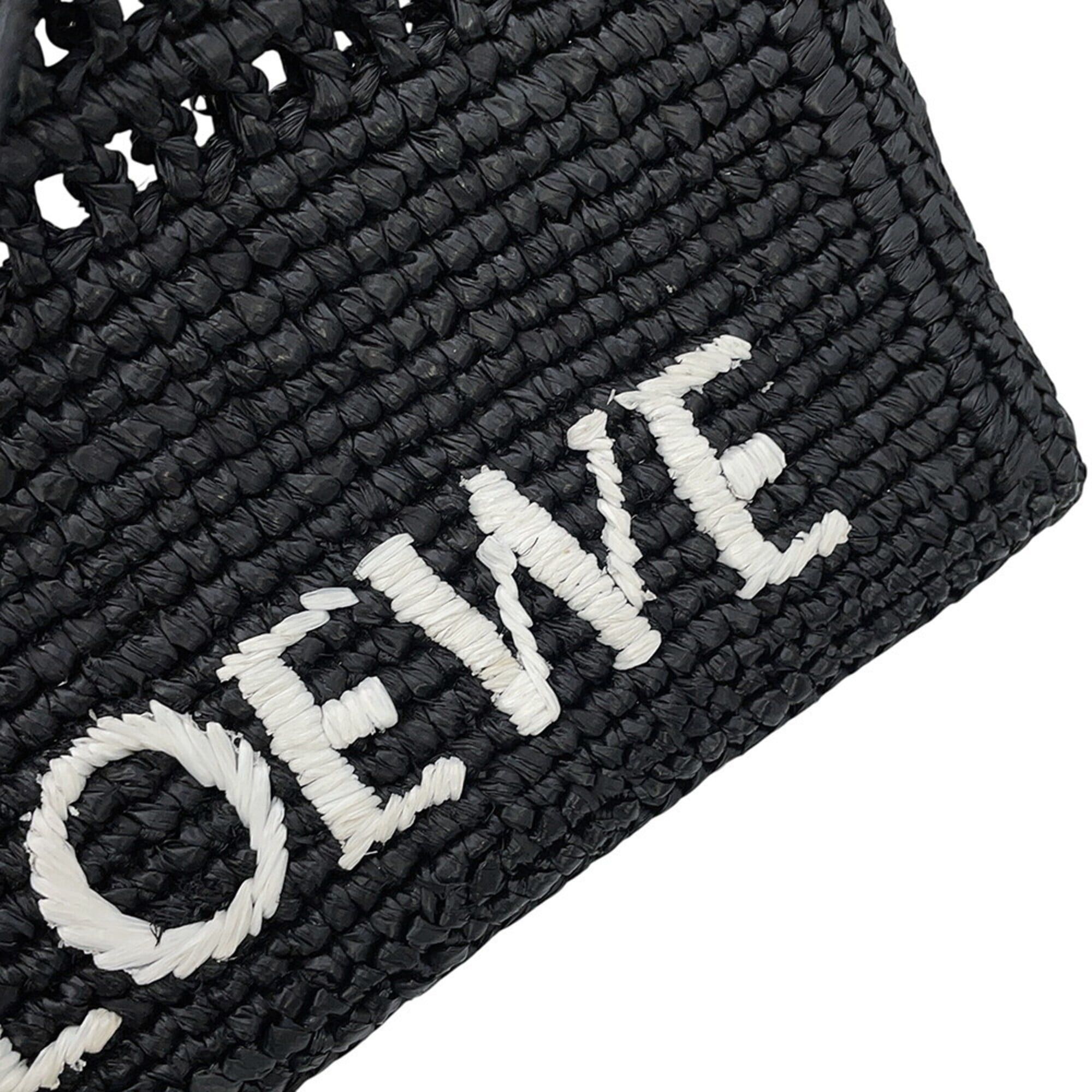 Loewe Loewe Shoulder Bag, Drawstring Pocket, Raffia, C756PHPX05, Black, Handbag Size ONE SIZE - 7 Thumbnail