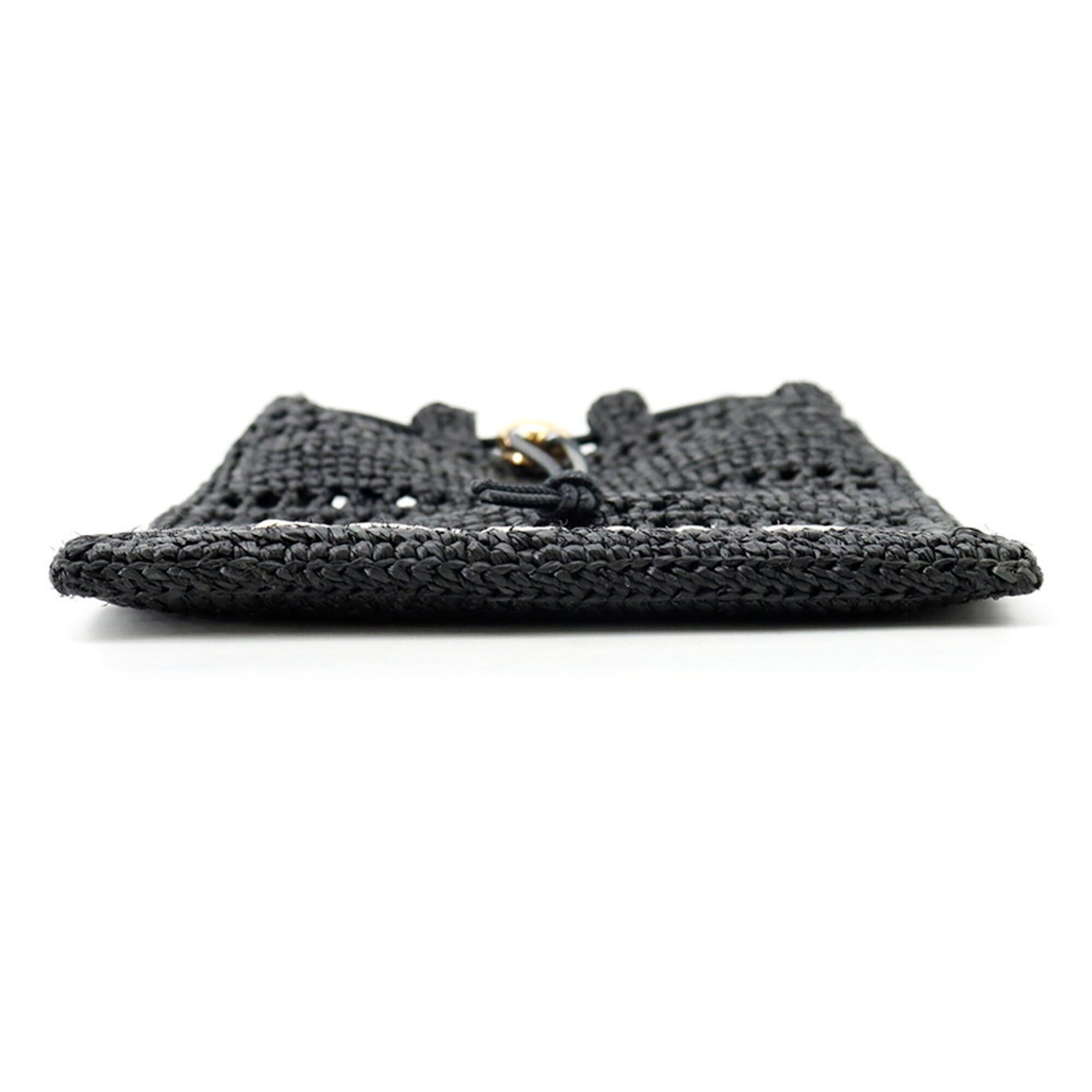 Loewe Loewe Shoulder Bag, Drawstring Pocket, Raffia, C756PHPX05, Black, Handbag Size ONE SIZE - 3 Thumbnail