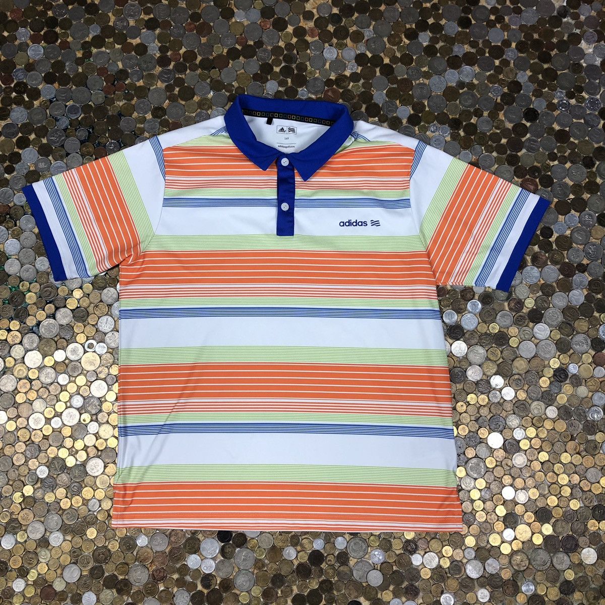 Adidas Polo adidas colorfull strip tshirt Size US S / EU 44-46 / 1 - 1 Thumbnail