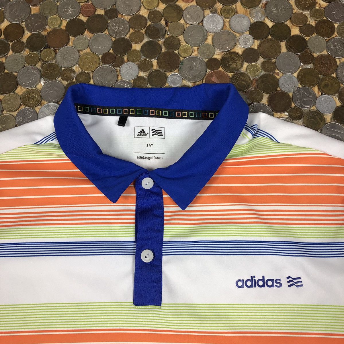 Adidas Polo adidas colorfull strip tshirt Size US S / EU 44-46 / 1 - 2 Thumbnail