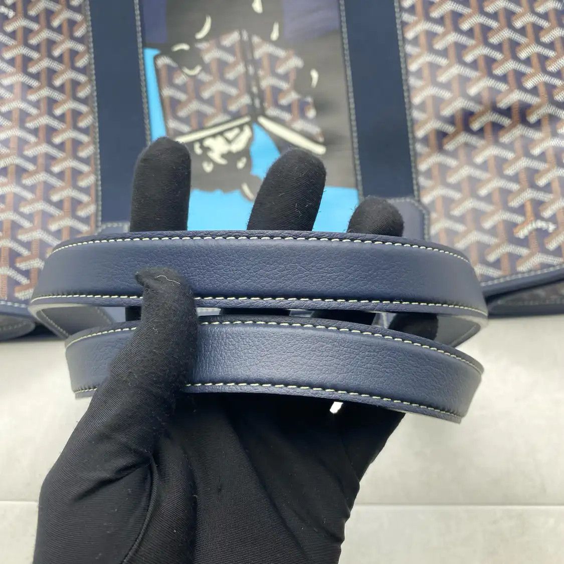 Goyard GOYARD Artois blue coated canvas handbag Size ONE SIZE - 8 Thumbnail
