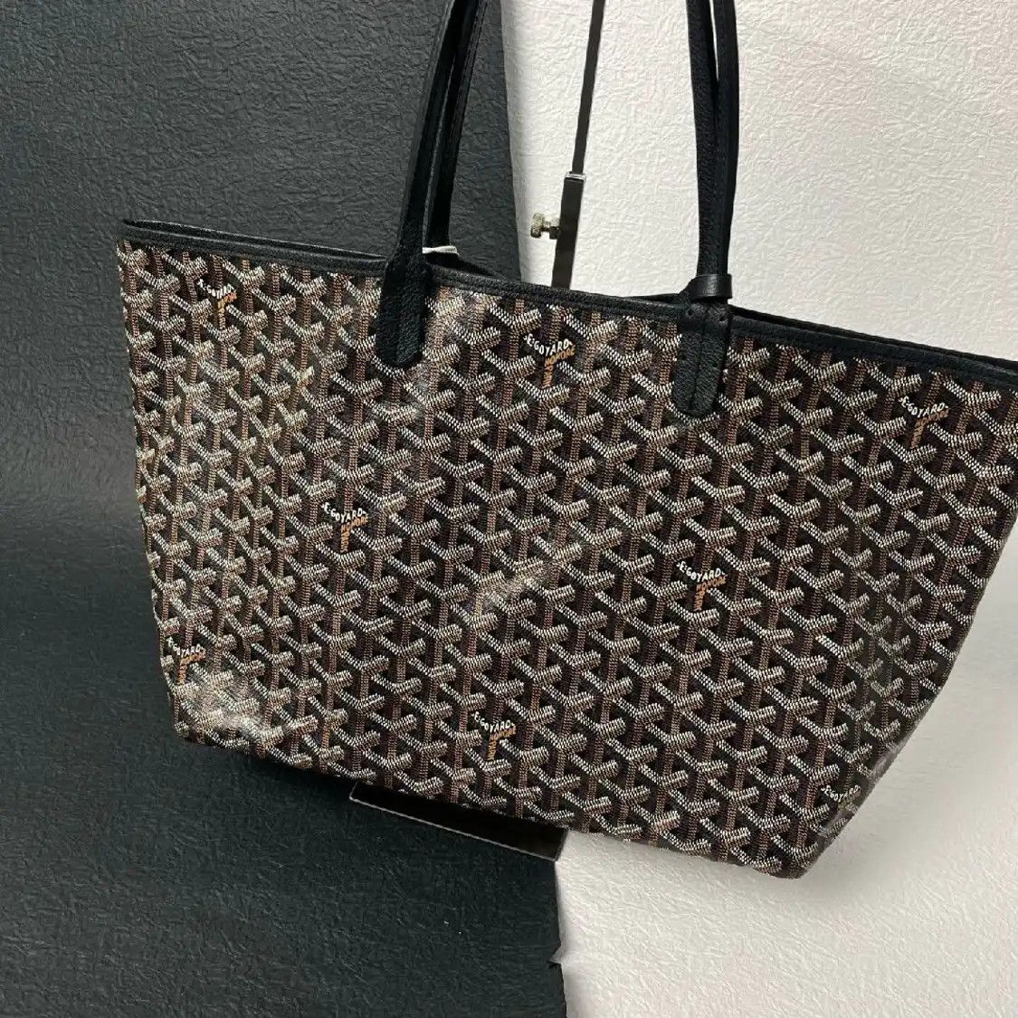 Goyard GOYARD Saint Louis Small black coated canvas print shoulder bag Size ONE SIZE - 4 Thumbnail