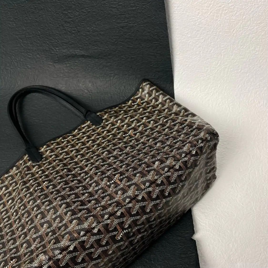 Goyard GOYARD Saint Louis Small black coated canvas print shoulder bag Size ONE SIZE - 7 Thumbnail