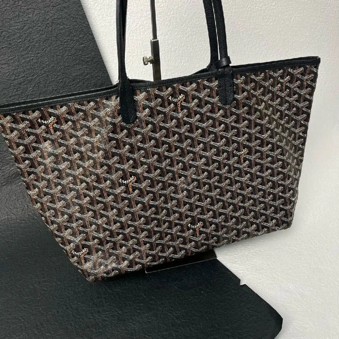 Goyard GOYARD Saint Louis Small black coated canvas print shoulder bag Size ONE SIZE - 3 Thumbnail