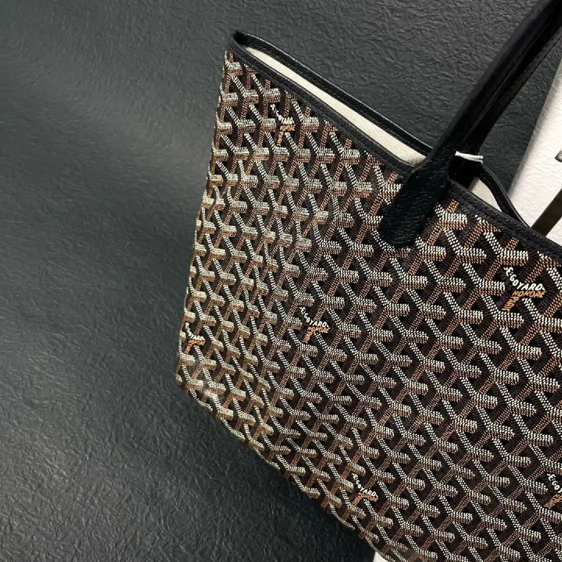 Goyard GOYARD Saint Louis Small black coated canvas print shoulder bag Size ONE SIZE - 5 Thumbnail