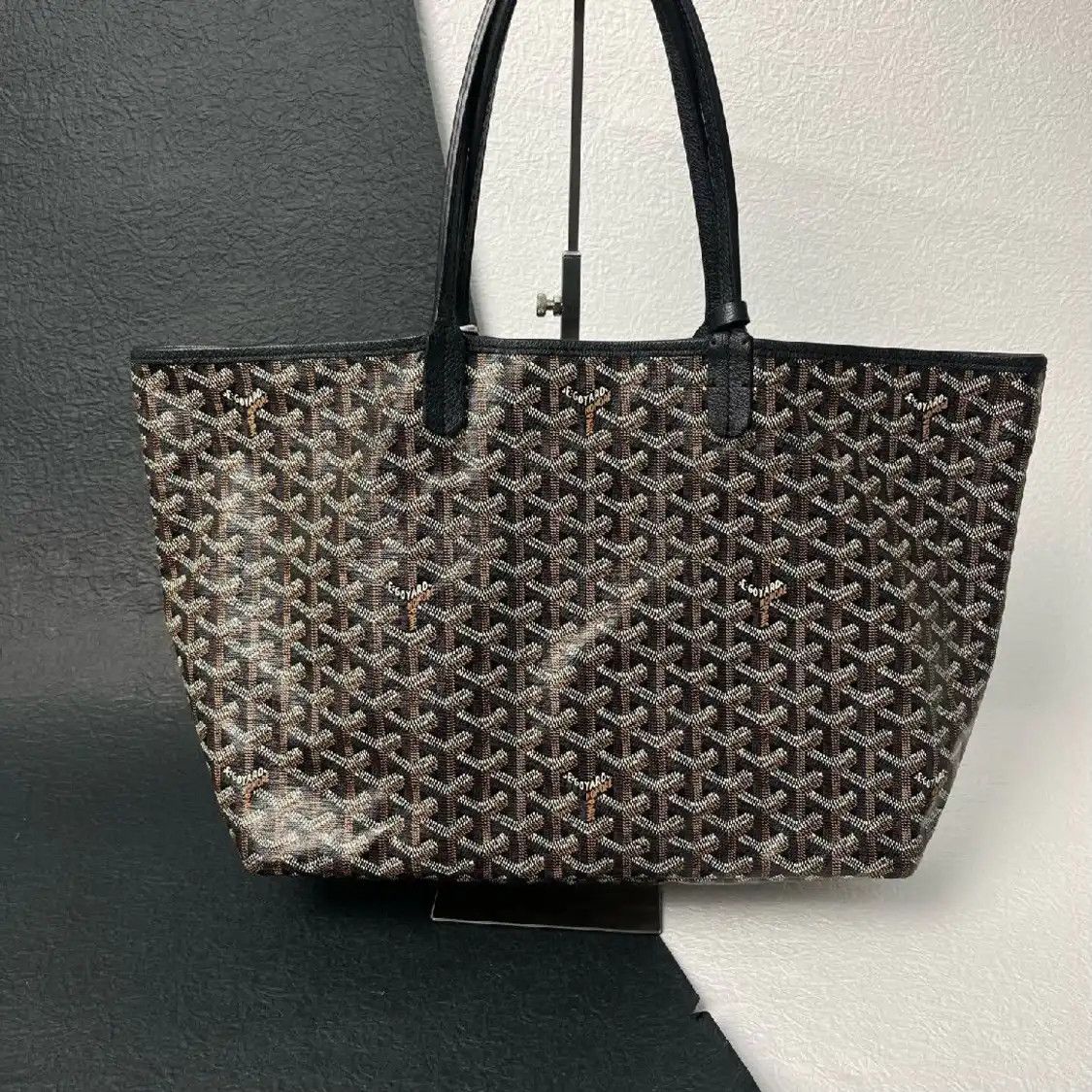 Goyard GOYARD Saint Louis Small black coated canvas print shoulder bag Size ONE SIZE - 2 Thumbnail