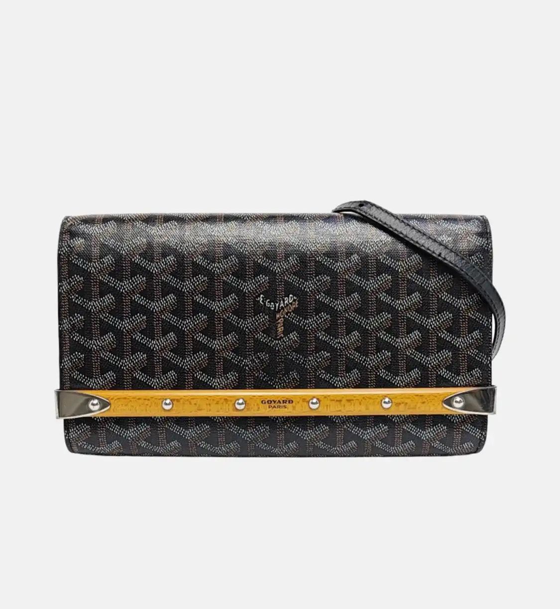 Goyard GOYARD Monte-Carlo Small black coated canvas print shoulder bag crossbody bag si Size ONE SIZE - 8 Thumbnail
