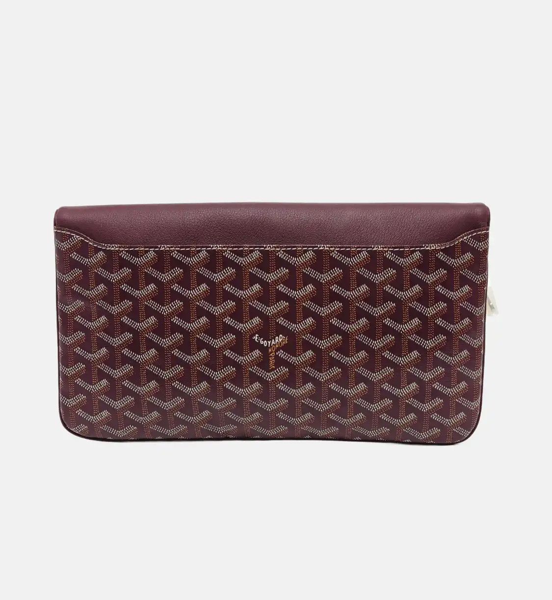 Goyard GOYARD Sainte-Marie Medium Wine Red coated canvas print clutch silver hardware Size ONE SIZE - 5 Thumbnail