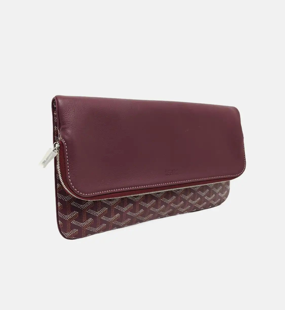 Goyard GOYARD Sainte-Marie Medium Wine Red coated canvas print clutch silver hardware Size ONE SIZE - 4 Thumbnail