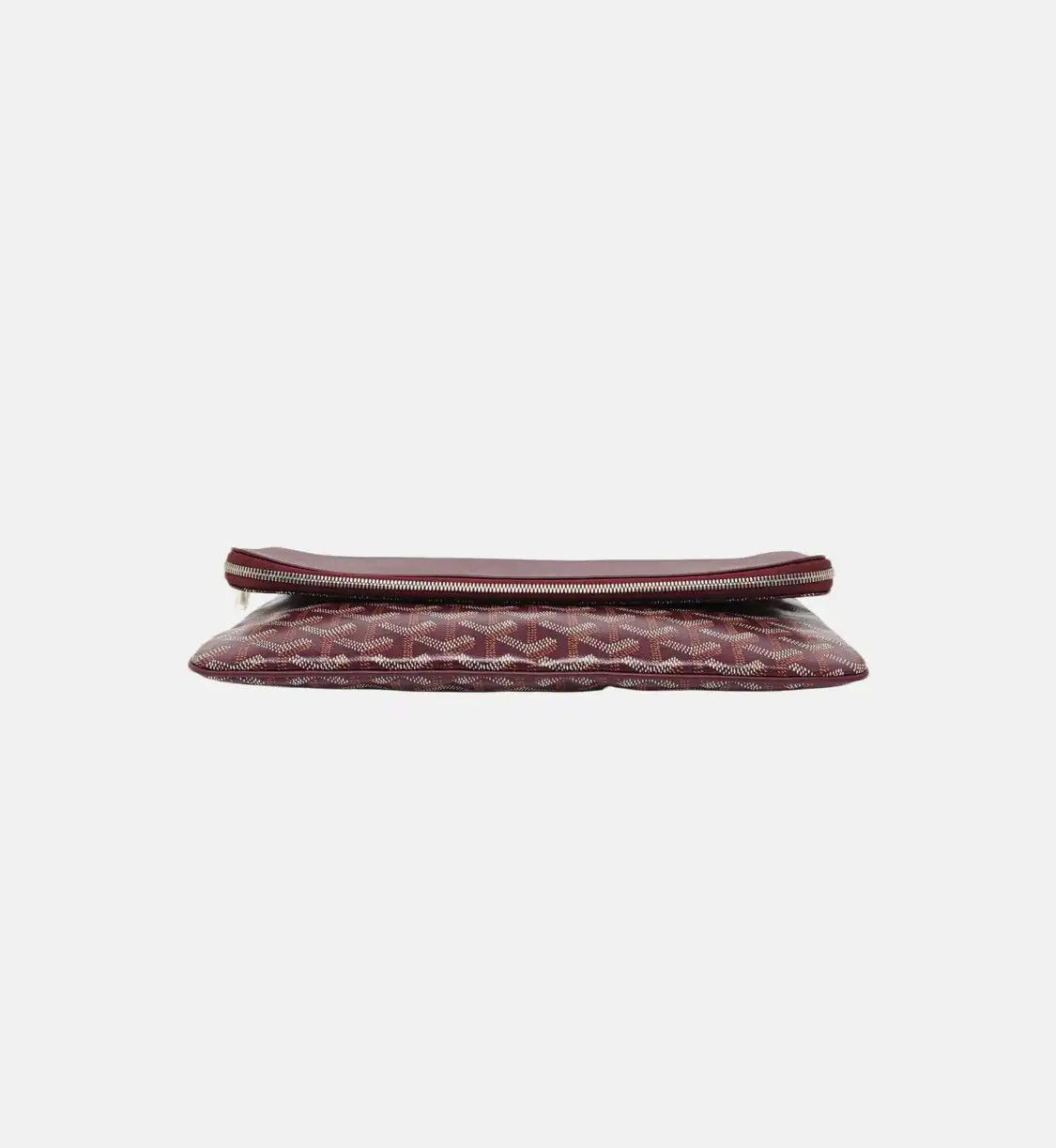 Goyard GOYARD Sainte-Marie Medium Wine Red coated canvas print clutch silver hardware Size ONE SIZE - 6 Thumbnail