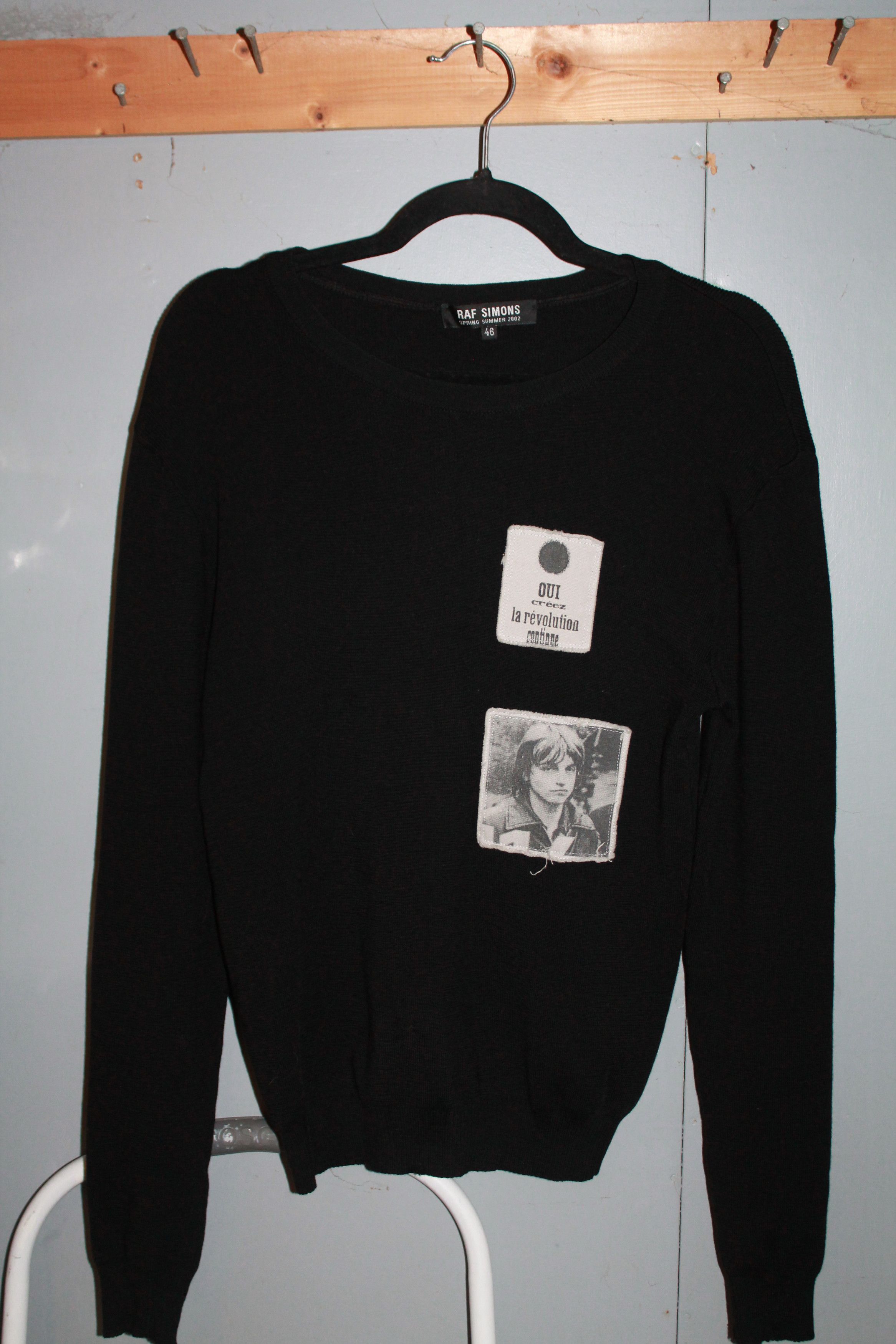 Raf Simons Raf Simons SS02 Patched Mark E Smith Sweater Raf Simons Raf Simons SS02 Patched Mark E Smith Sweater