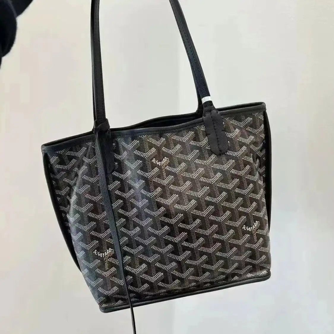 Goyard GOYARD Anjou mini black coated canvas print shoulder bag Size ONE SIZE - 3 Thumbnail