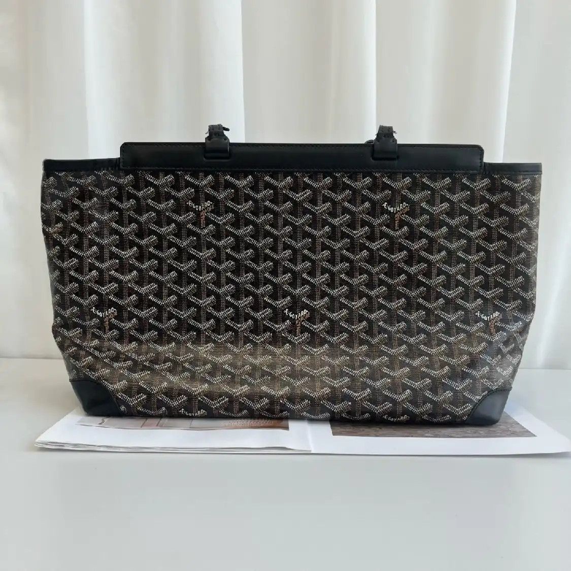 Goyard GOYARD Bellechasse Biaude Small black coated canvas print shoulder bag Size ONE SIZE - 4 Thumbnail