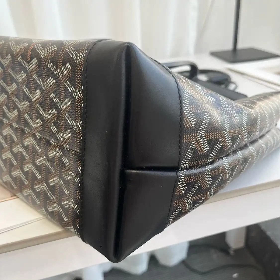 Goyard GOYARD Bellechasse Biaude Small black coated canvas print shoulder bag Size ONE SIZE - 7 Thumbnail