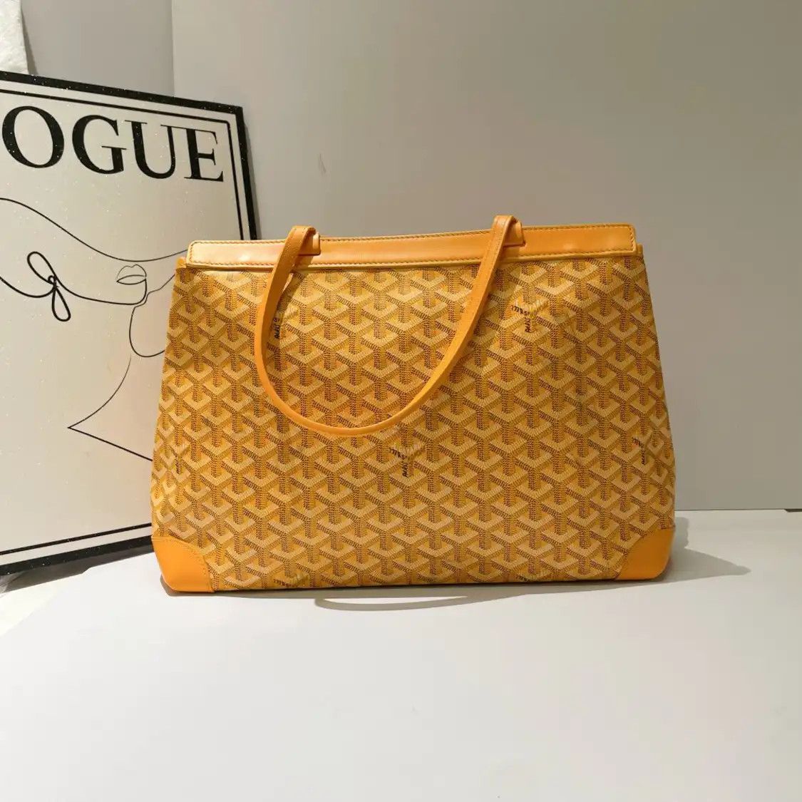 Goyard GOYARD Bellechasse Biaude Small yellow coated canvas print shoulder bag gold har Size ONE SIZE - 2 Thumbnail