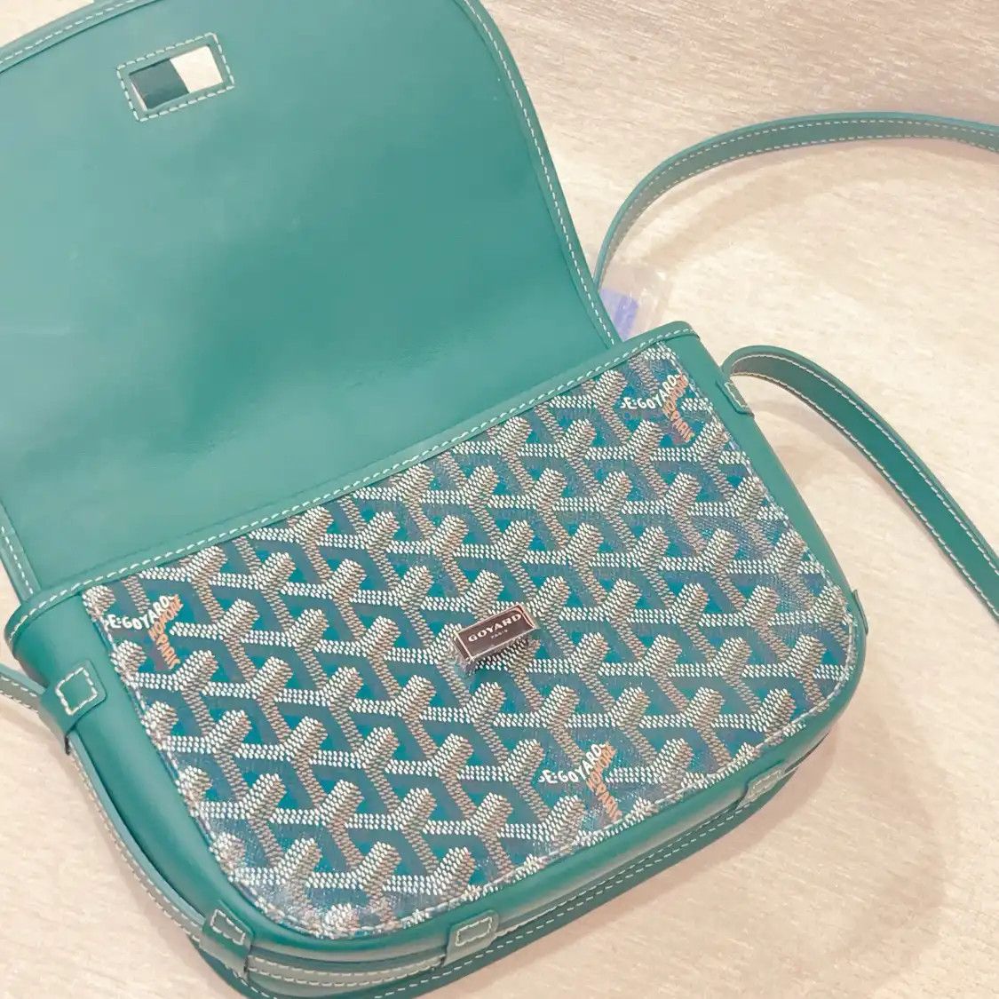 Goyard GOYARD Belvedere green coated canvas print crossbody bag Size ONE SIZE - 8 Thumbnail