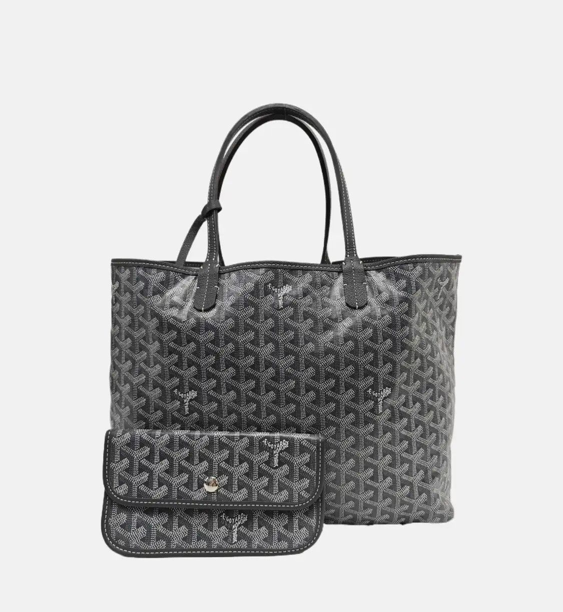Goyard GOYARD Saint Louis Small grey coated canvas handbag shoulder bag sub-pocket Size ONE SIZE - 8 Thumbnail