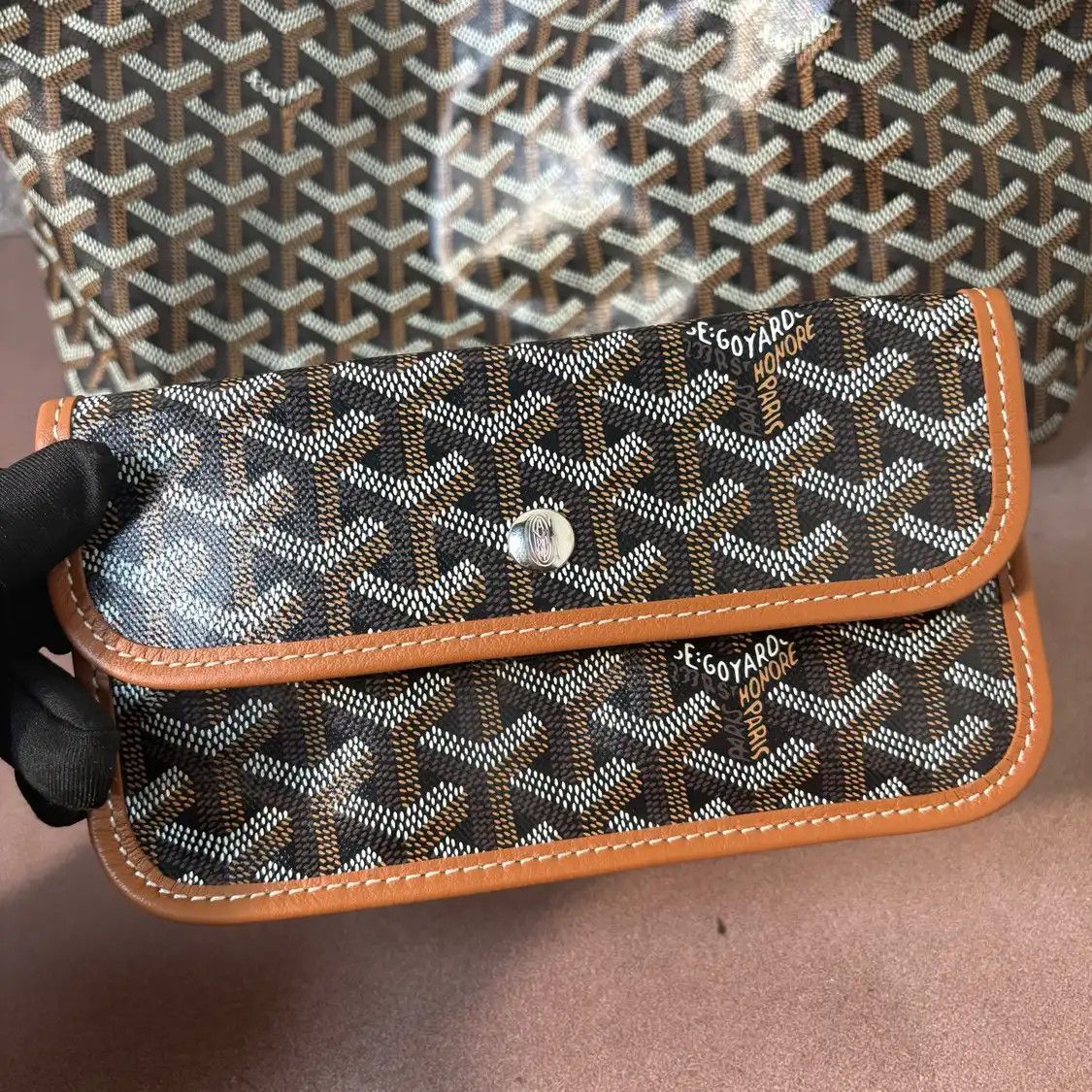 Goyard GOYARD Saint Louis black coated canvas print shoulder bag Size ONE SIZE - 7 Thumbnail