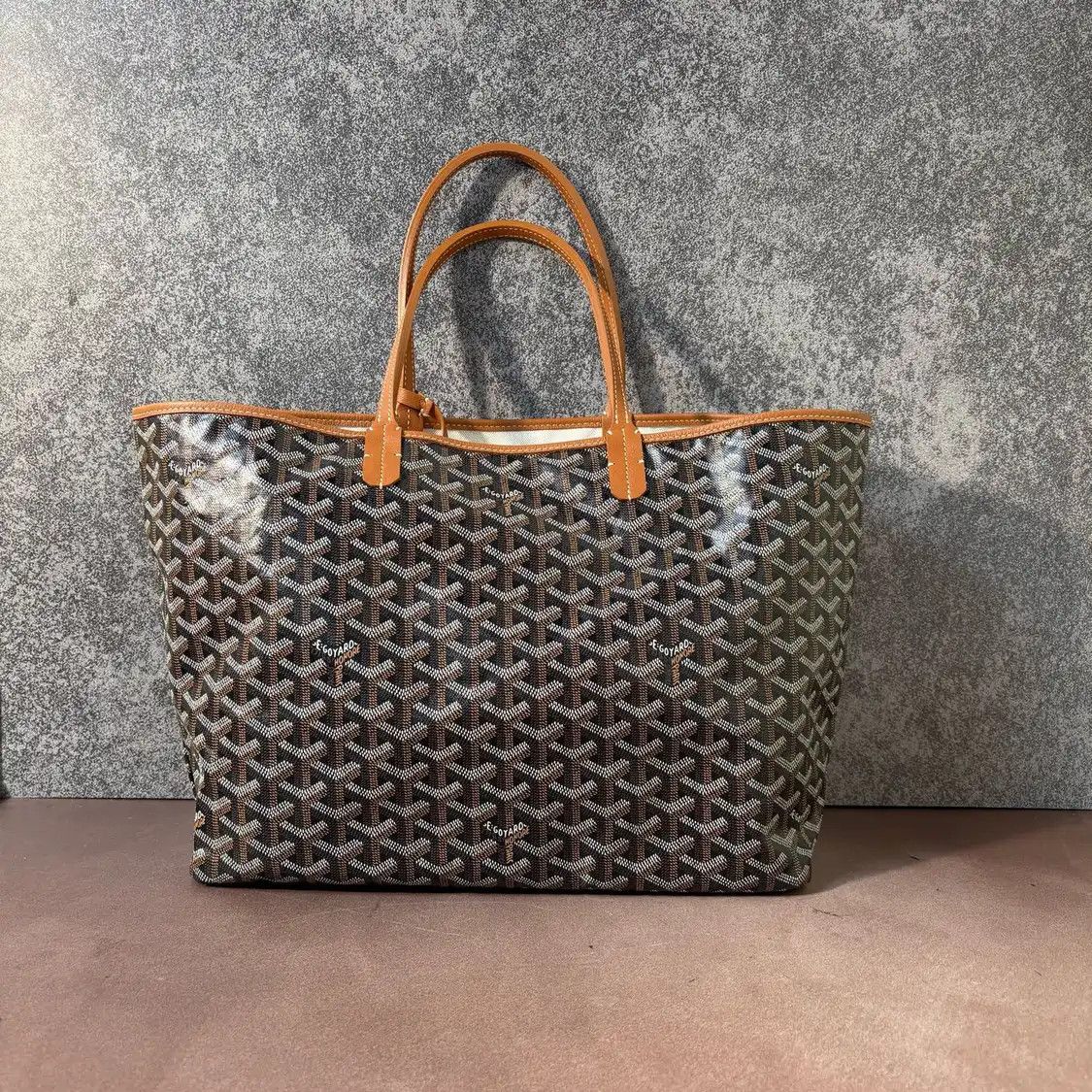 Goyard GOYARD Saint Louis black coated canvas print shoulder bag Size ONE SIZE - 2 Thumbnail