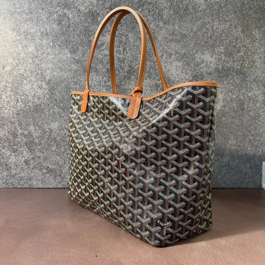 Goyard GOYARD Saint Louis black coated canvas print shoulder bag Size ONE SIZE - 4 Thumbnail