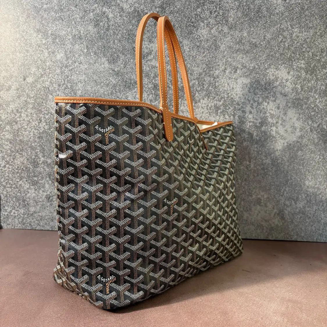 Goyard GOYARD Saint Louis black coated canvas print shoulder bag Size ONE SIZE - 3 Thumbnail
