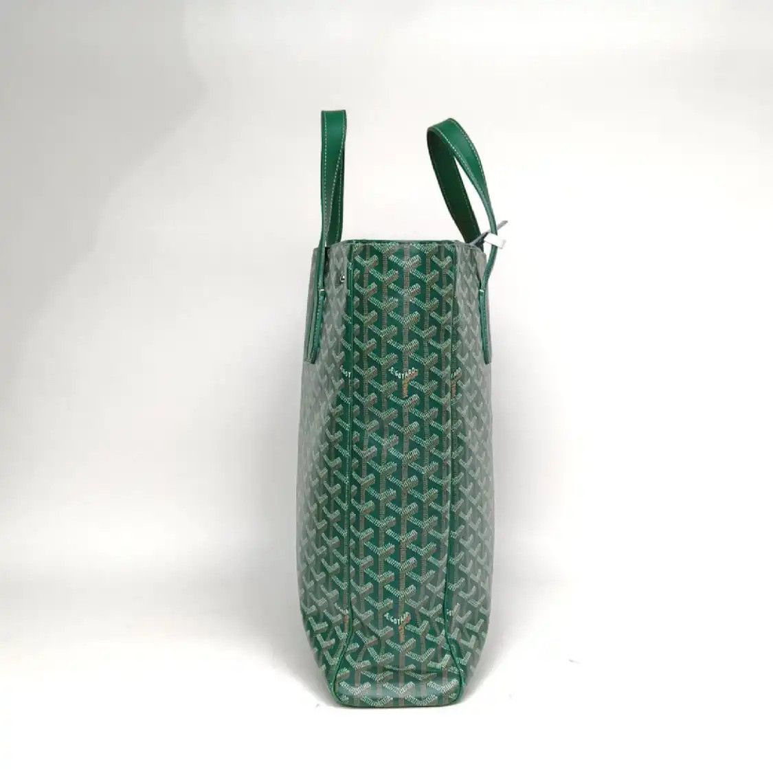 Goyard GOYARD Voltaire green coated canvas print handbag hardware Size ONE SIZE - 2 Thumbnail