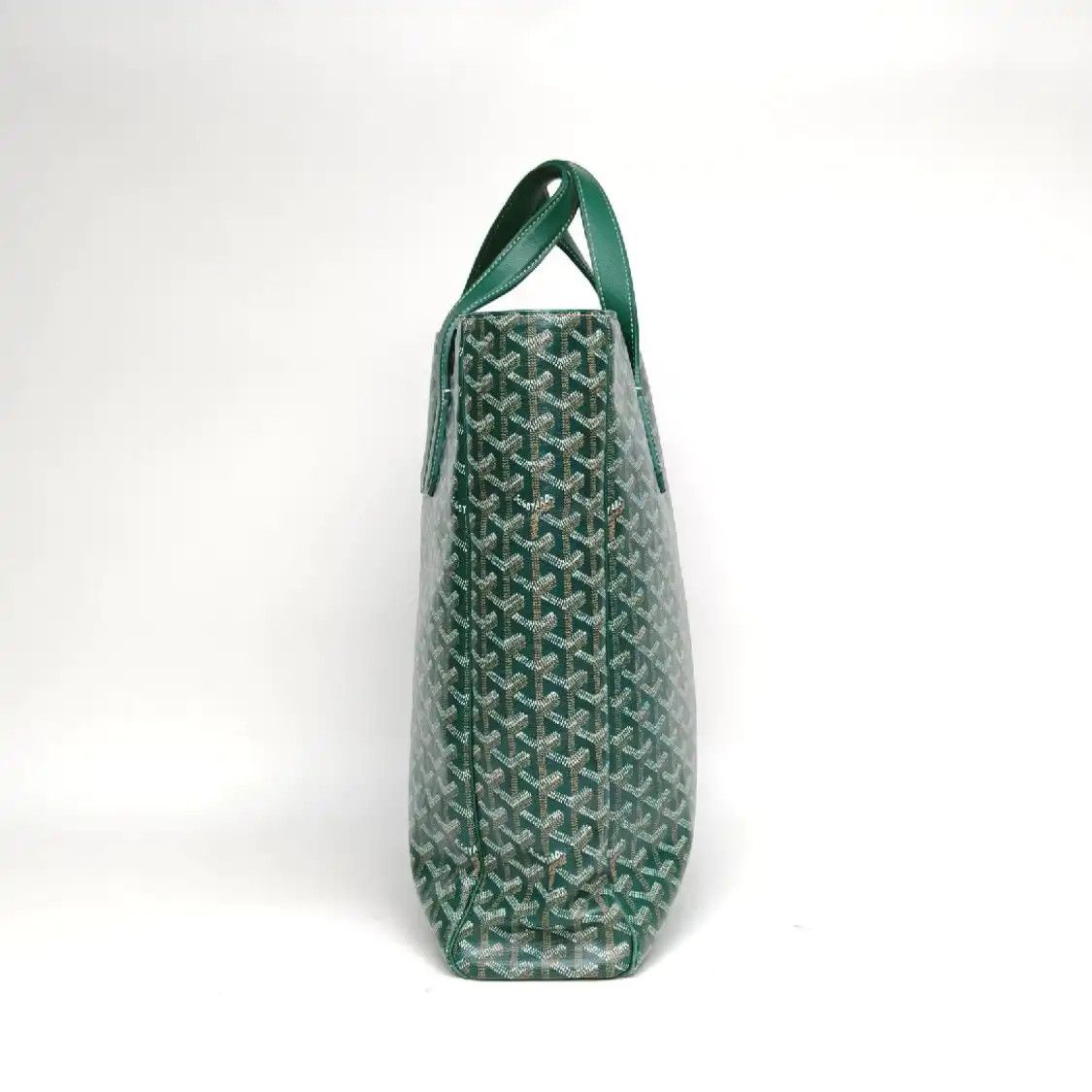 Goyard GOYARD Voltaire green coated canvas print handbag hardware Size ONE SIZE - 4 Thumbnail