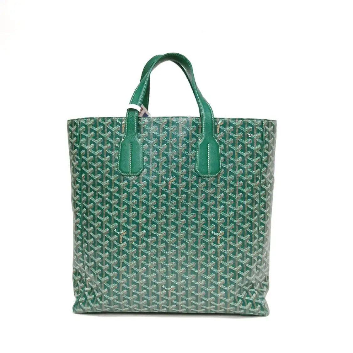 Goyard GOYARD Voltaire green coated canvas print handbag hardware Size ONE SIZE - 3 Thumbnail